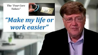 Graphic showing Jim Pancero with an OTS box of a "Make my life or work easier" slide.